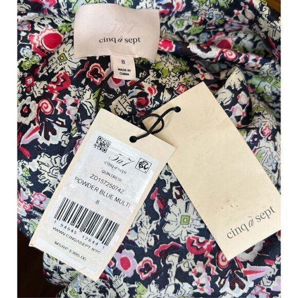 Cinq a Sept Quin Floral MIDI Dress NWT Size 4 - Picture 14 of 15